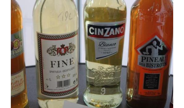 7 div flessen sterke drank wo Cinzano